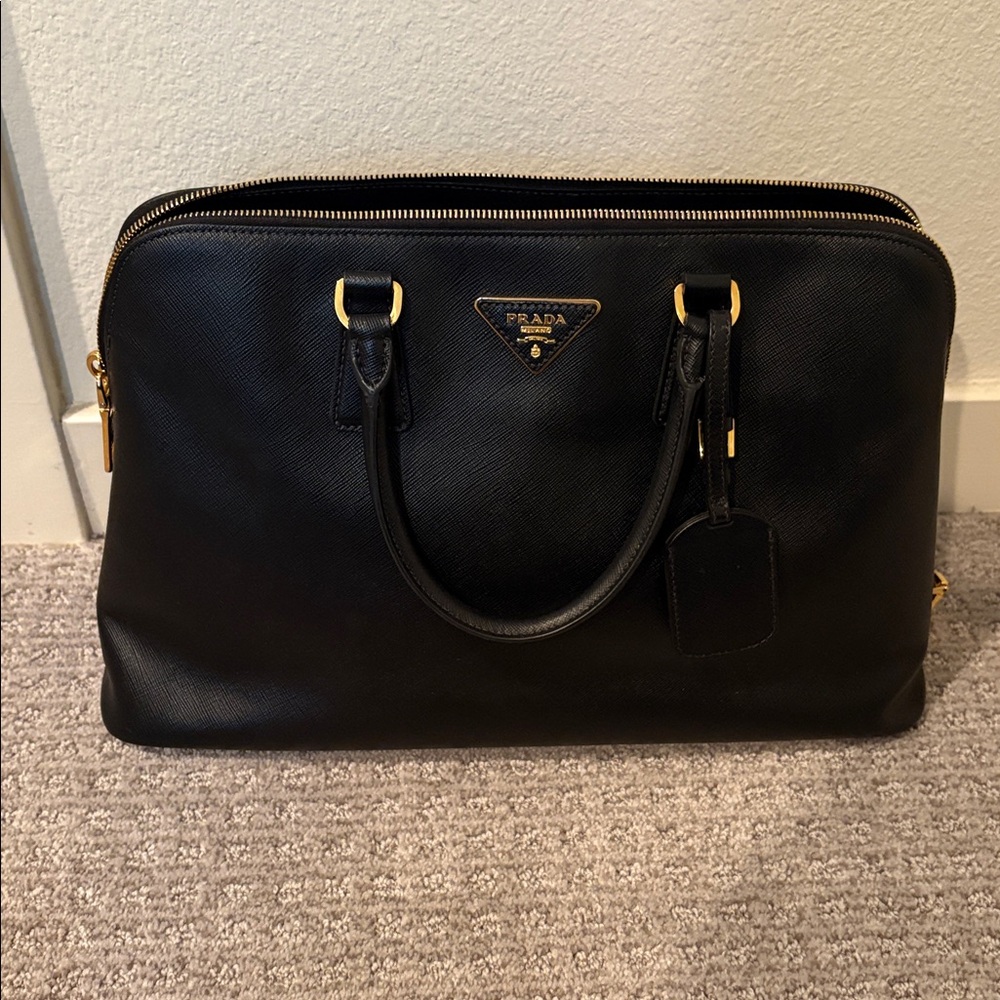 Prada Black Saffiano Leather Tote